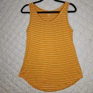 a.n.a Gold V-Neck Sleeveless Tank Top Size Small